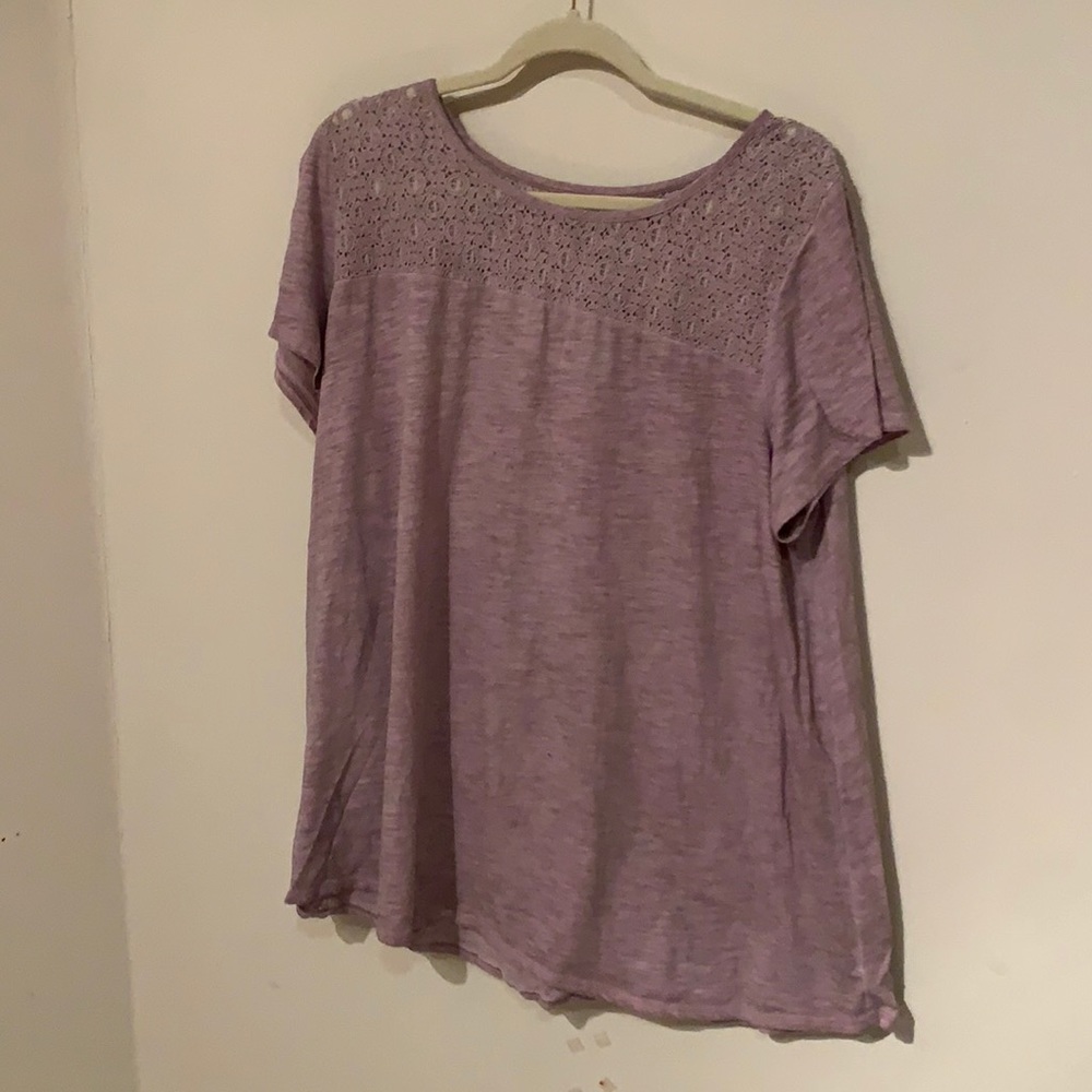 Liz Claiborne, 2X, ShortSleeve, Embroidered Floral